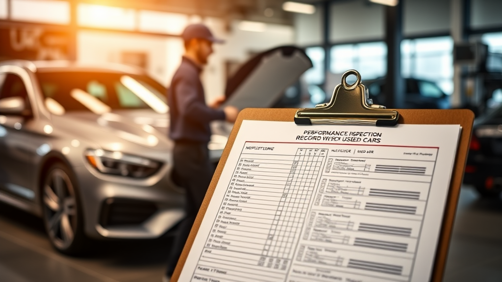 중고차 성능 점검 기록부의 중요성과 법적 효력