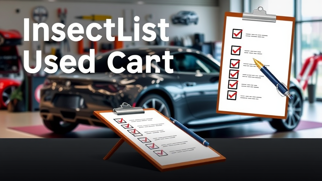 중고차 구매를 위한 필수 점검 체크리스트