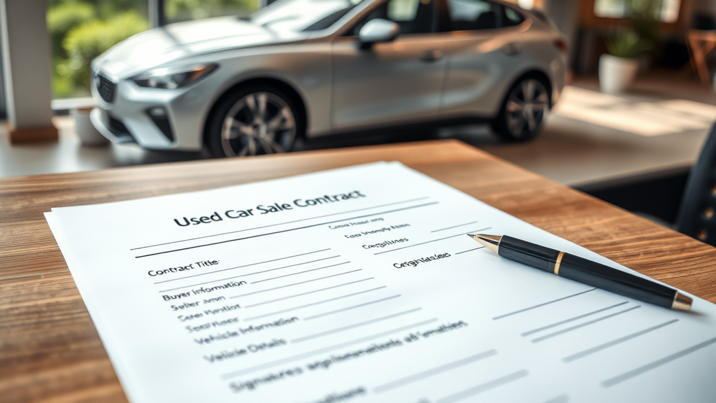 중고차 매매 계약서 작성 및 필수 내용 가이드
