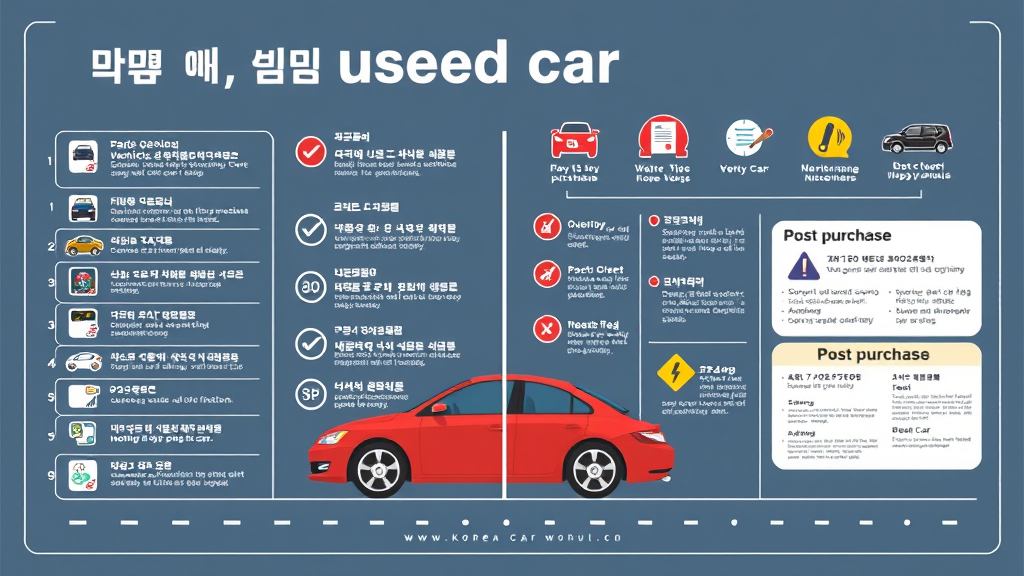 중고차 구입 전후 변화 체크리스트와 법적 절차 완벽 가이드