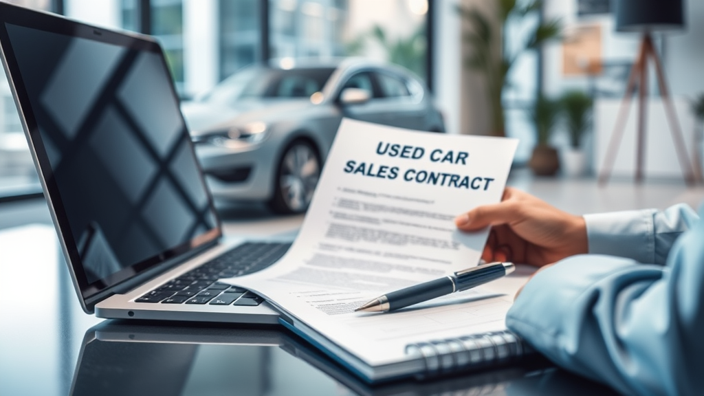 중고차 매매 계약서 작성 및 유의사항 가이드