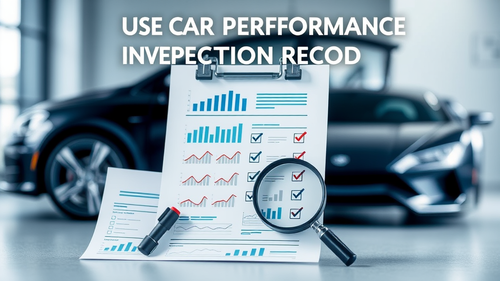 중고차 성능점검기록부 완벽 가이드