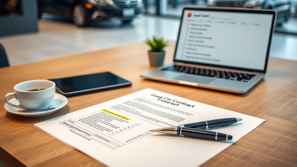 중고차 매매 계약서 작성 및 유의사항 가이드