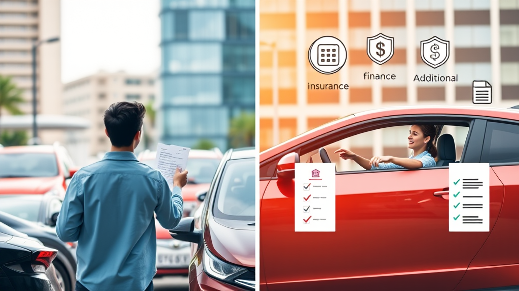 중고차 구입 전후의 변화 보험 및 금융 옵션