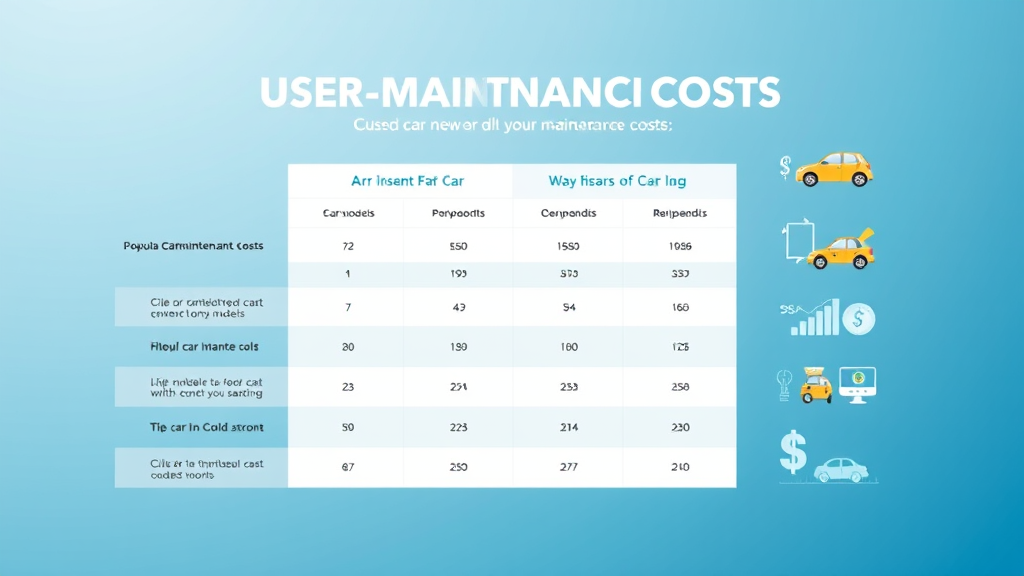 중고차 유지비 비교 및 모델별 차이 분석
